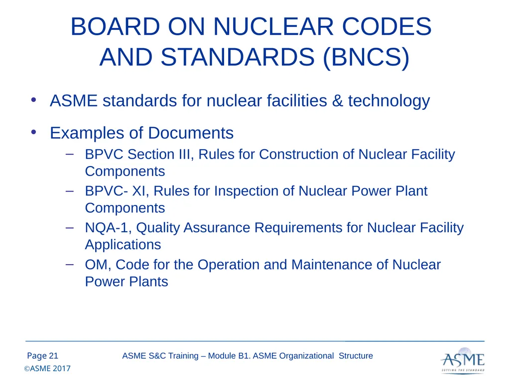 Standards and Certification Training Module B – - slide 21 of 31