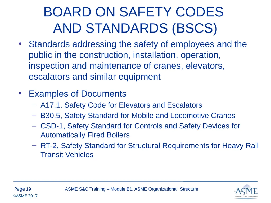Standards and Certification Training Module B – - slide 19 of 31