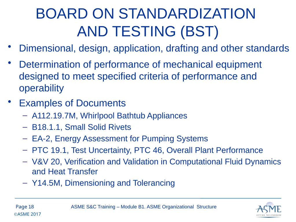 Standards and Certification Training Module B – - slide 18 of 31