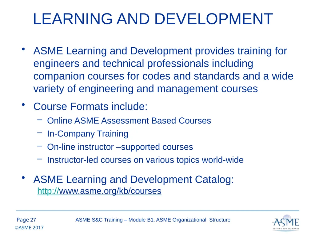 Standards and Certification Training Module B – - slide 27 of 31