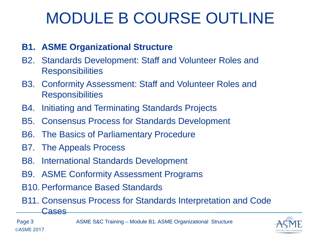Standards and Certification Training Module B – - slide 3 of 31