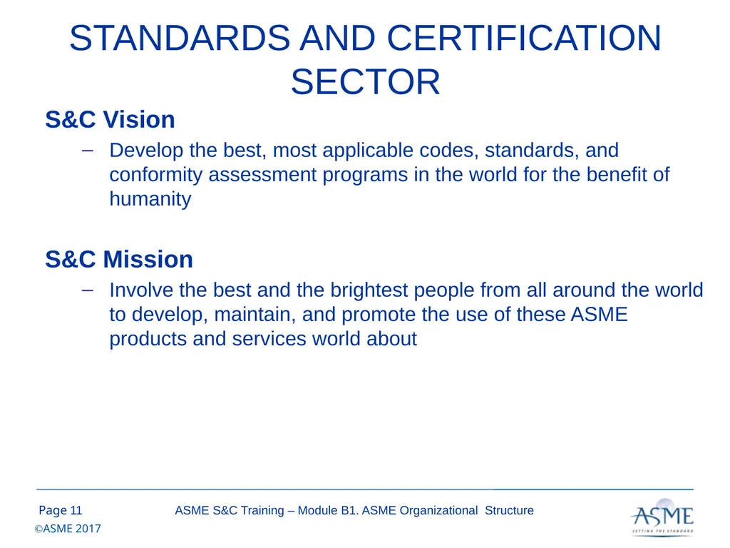 Standards and Certification Training Module B – - slide 11 of 31