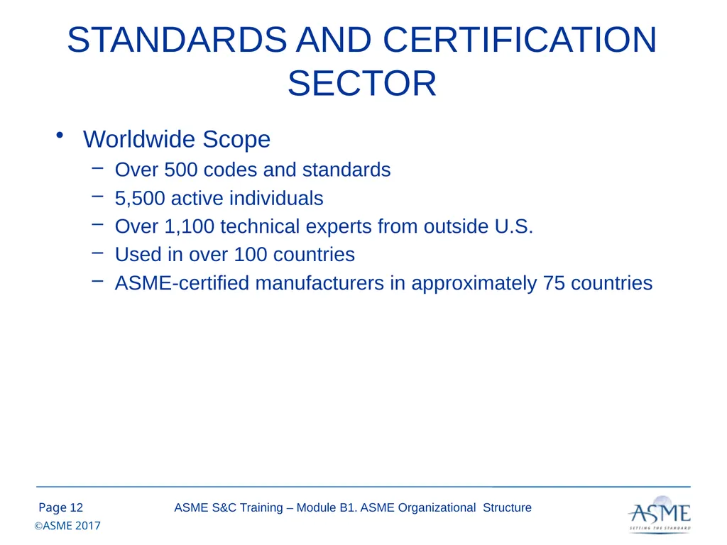 Standards and Certification Training Module B – - slide 12 of 31