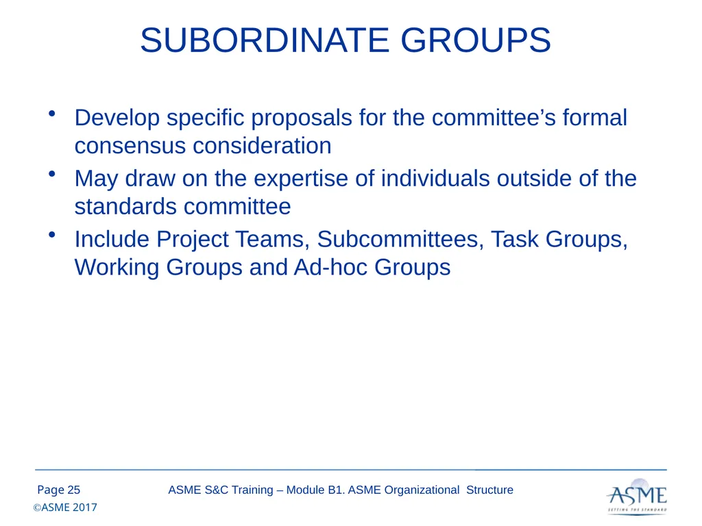 Standards and Certification Training Module B – - slide 25 of 31