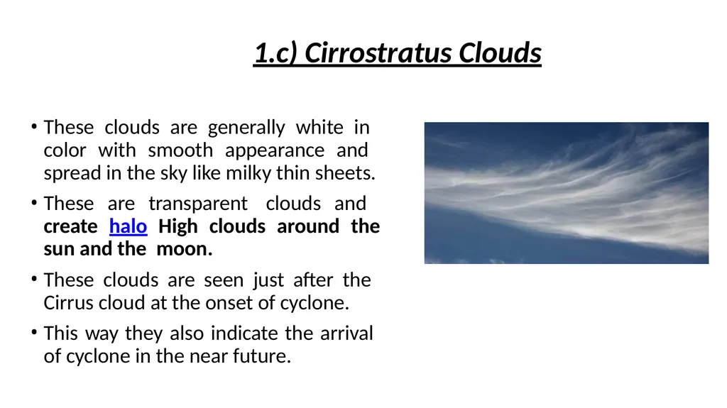 Clouds Concept & Types Modified Presentation by : - slide 12 of 23