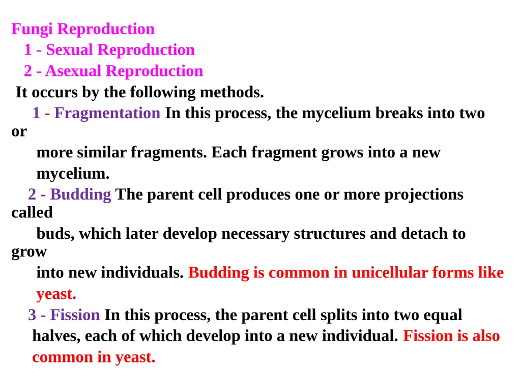 Lecture -11 Fungi Fungus: is a member of a large - slide 8 of 14
