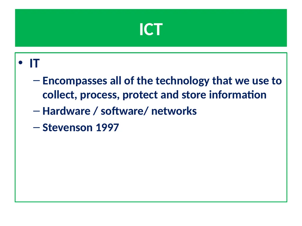 General Concepts in ICT Based Communications - slide 40 of 60