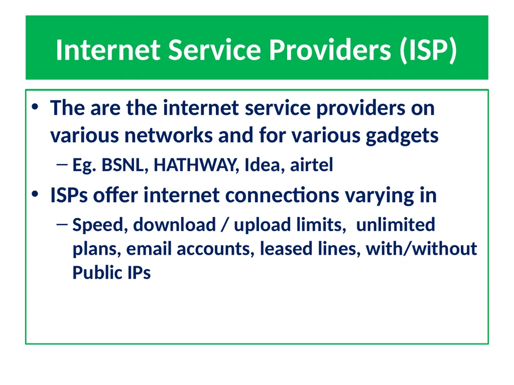 General Concepts in ICT Based Communications - slide 21 of 60