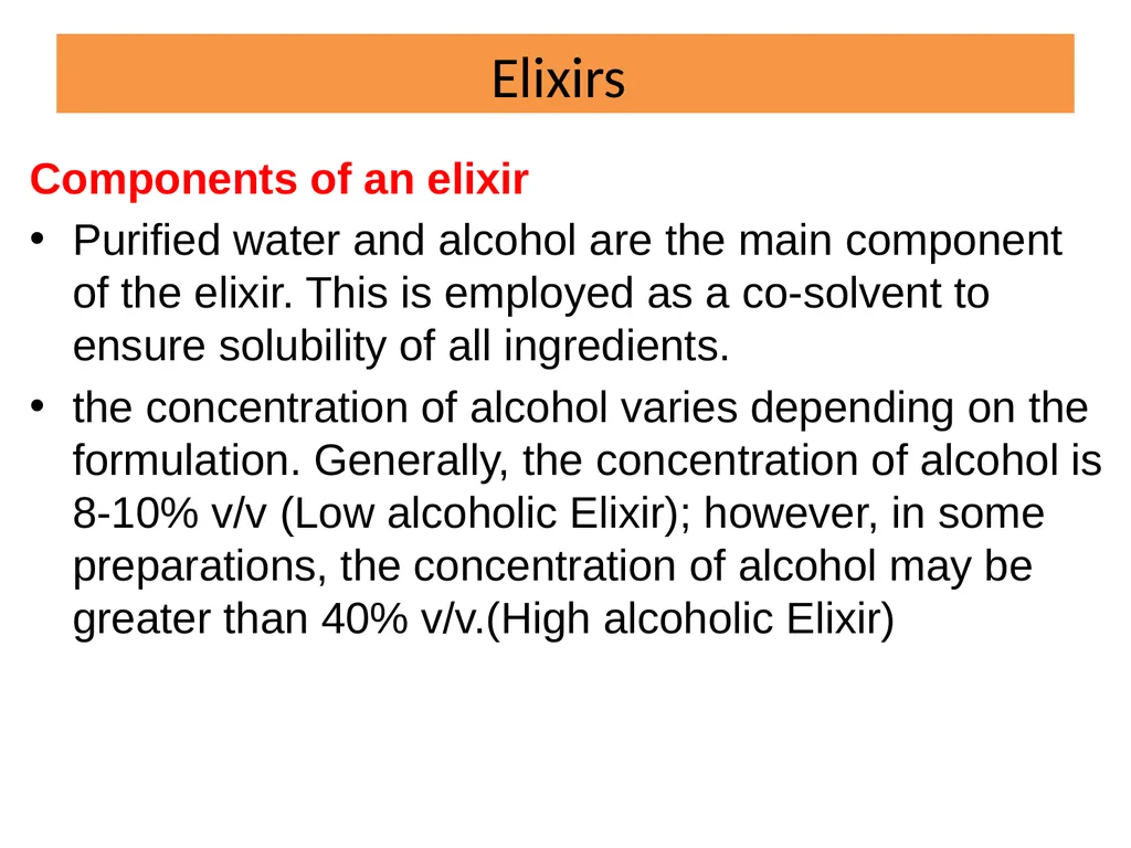Spirits Spirits Are alcoholic or hydro alcoholic - slide 11 of 17