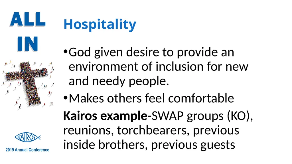 Kairos Ministry and Spiritual Gifts Presented by: - slide 22 of 27