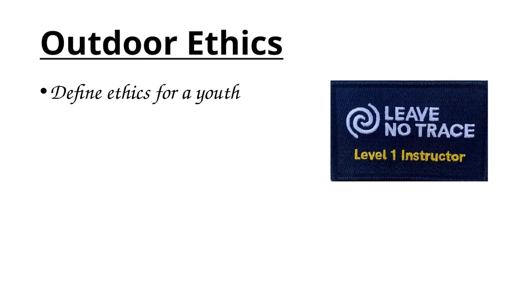 Leave No Trace Level 1 Instructor Welcome! - slide 9 of 12