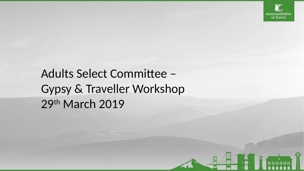 Adults Select Committee – Gypsy & Traveller - slide 1 of 10