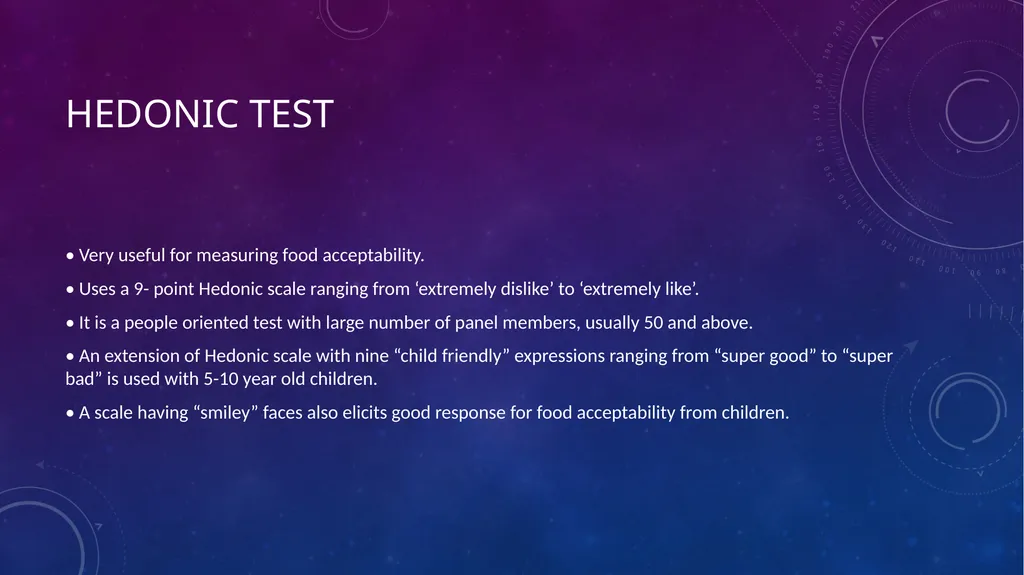 SENSORY EVALUATION ….. Basics of Sensory - slide 24 of 32