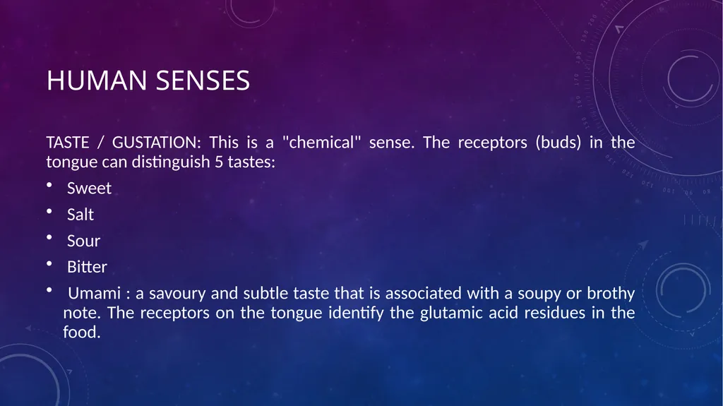 SENSORY EVALUATION ….. Basics of Sensory - slide 5 of 32