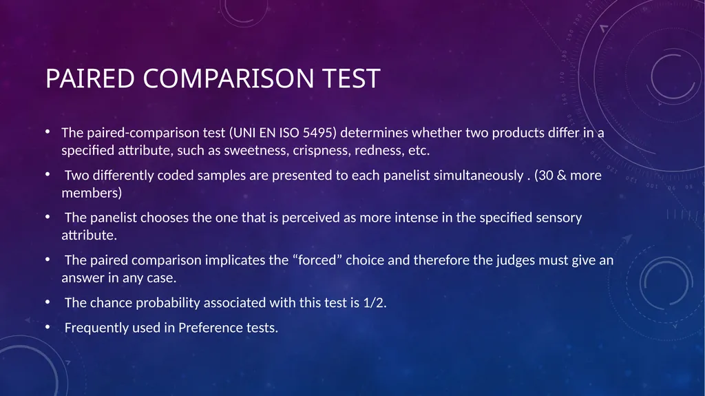 SENSORY EVALUATION ….. Basics of Sensory - slide 30 of 32