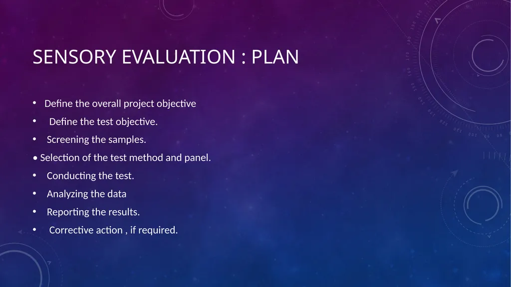 SENSORY EVALUATION ….. Basics of Sensory - slide 16 of 32