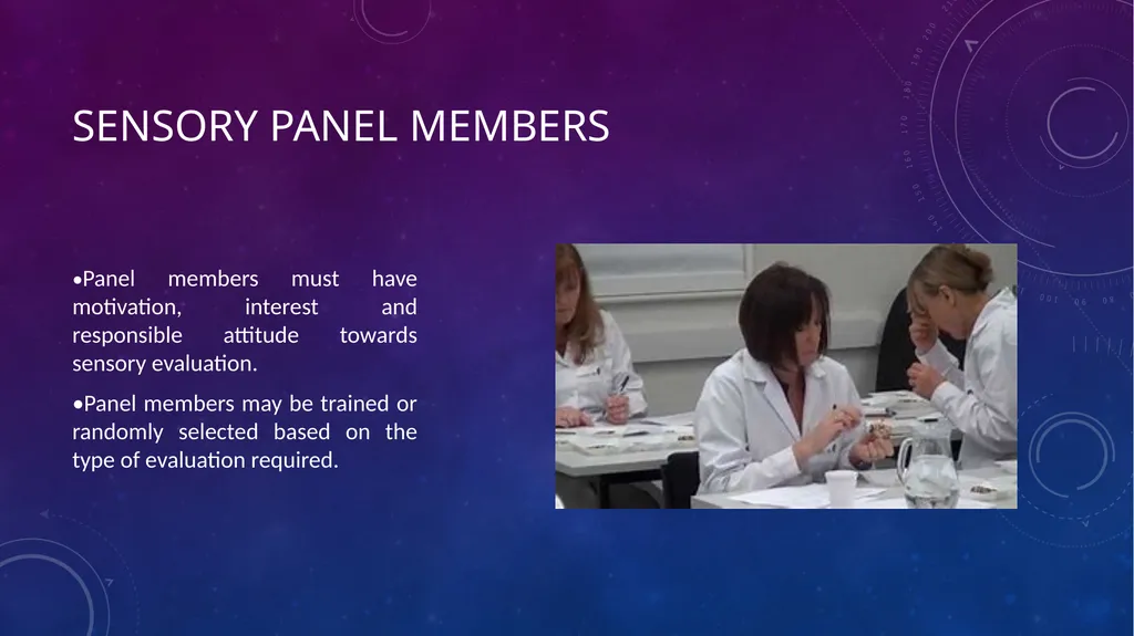 SENSORY EVALUATION ….. Basics of Sensory - slide 21 of 32