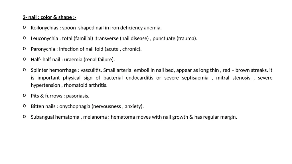 Clinical examination Introduction Examine as many - slide 11 of 14