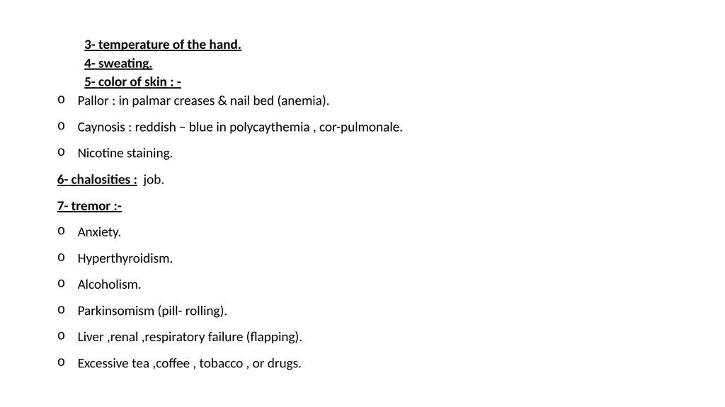 Clinical examination Introduction Examine as many - slide 13 of 14