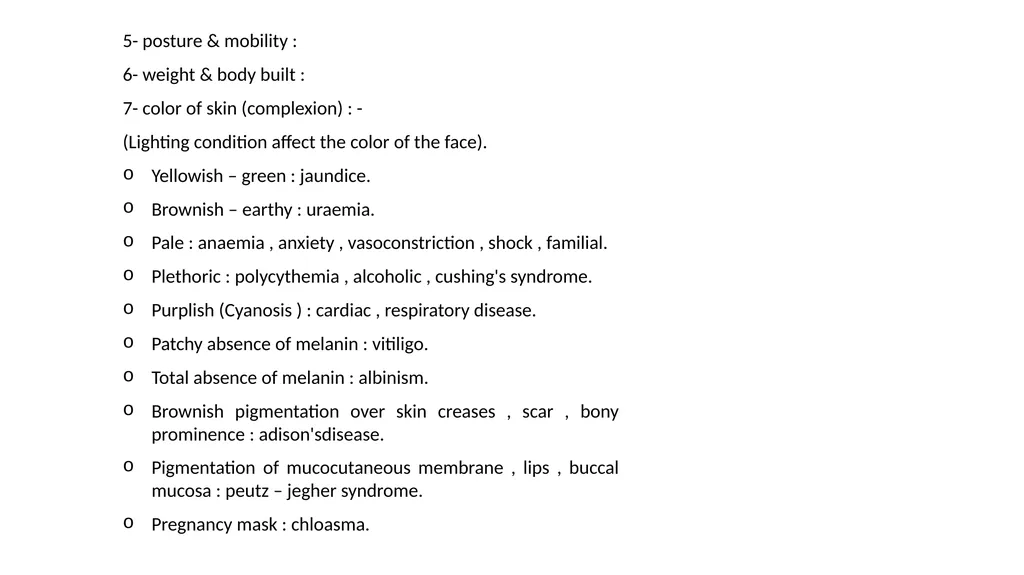Clinical examination Introduction Examine as many - slide 6 of 14