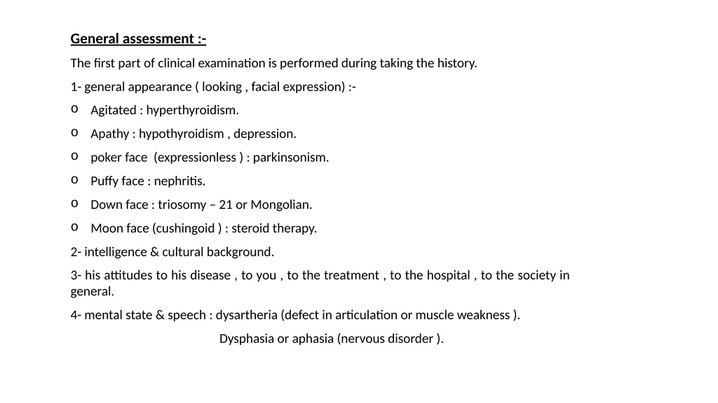 Clinical examination Introduction Examine as many - slide 5 of 14