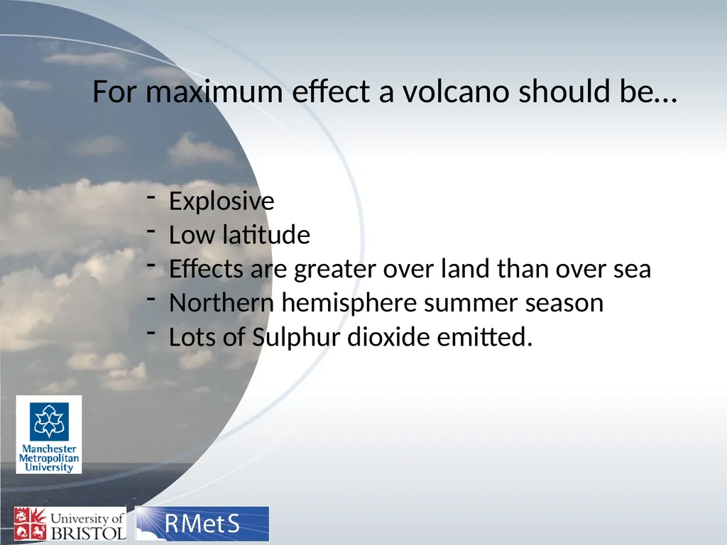 Volcanoes and Climate The Earth’s Energy - slide 6 of 14