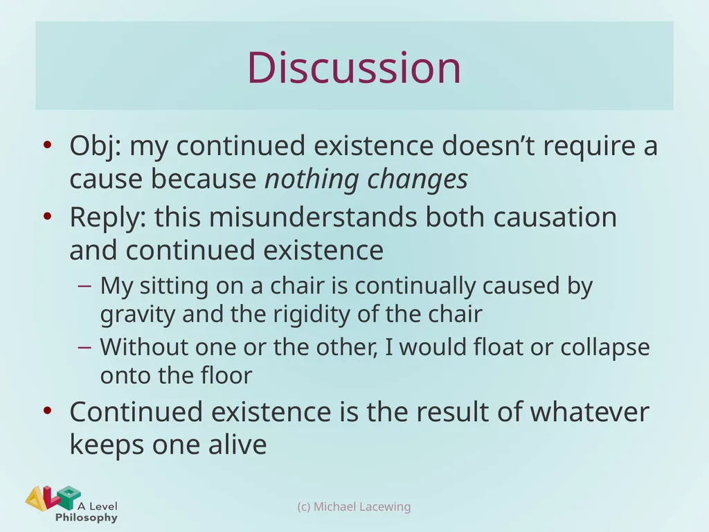 Descartes’ cosmological argument Michael Lacewing - slide 5 of 17