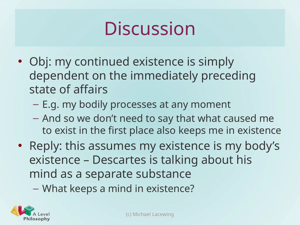 Descartes’ cosmological argument Michael Lacewing - slide 6 of 17