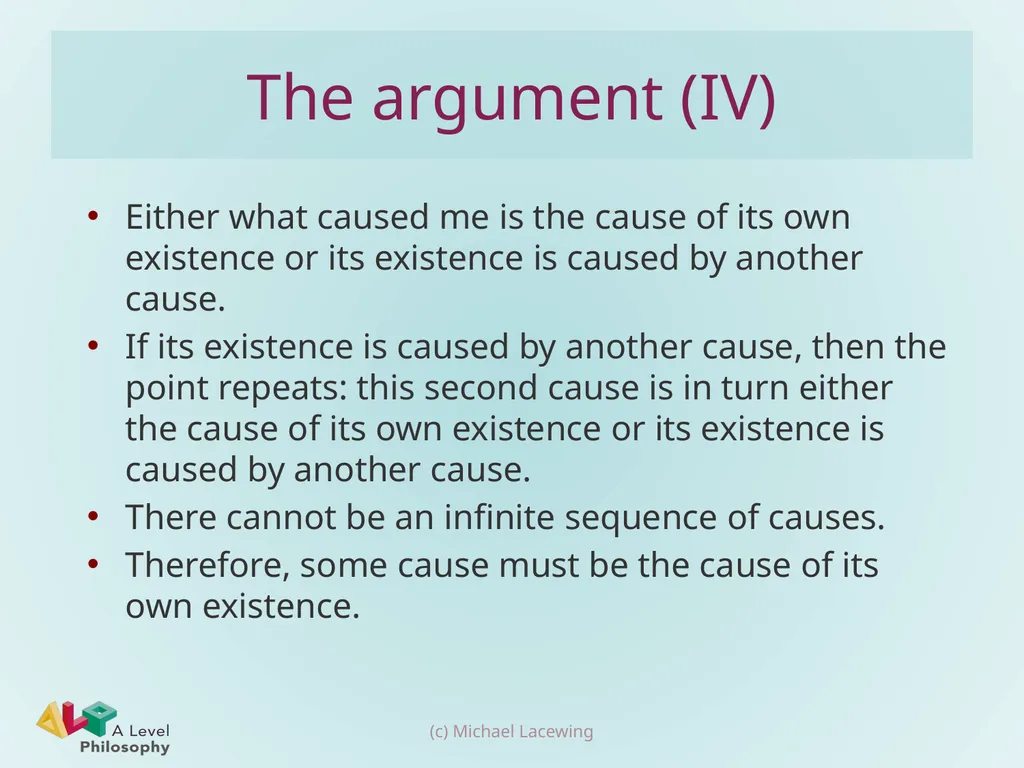 Descartes’ cosmological argument Michael Lacewing - slide 8 of 17