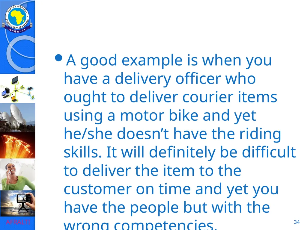 1 POSTAL AND COURIER STANDARDS AND OPERATIONS - slide 34 of 81