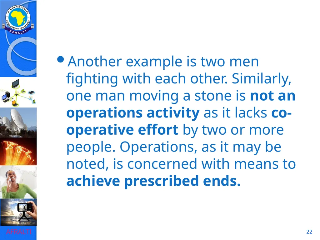 1 POSTAL AND COURIER STANDARDS AND OPERATIONS - slide 22 of 81