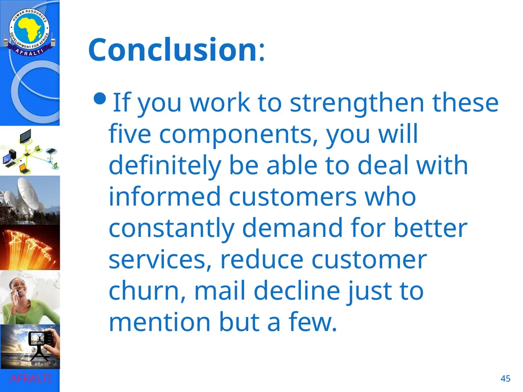 1 POSTAL AND COURIER STANDARDS AND OPERATIONS - slide 45 of 81