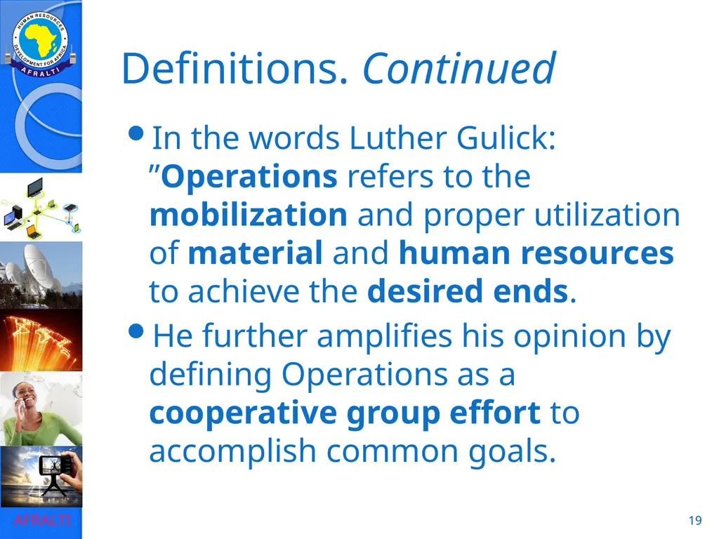 1 POSTAL AND COURIER STANDARDS AND OPERATIONS - slide 19 of 81