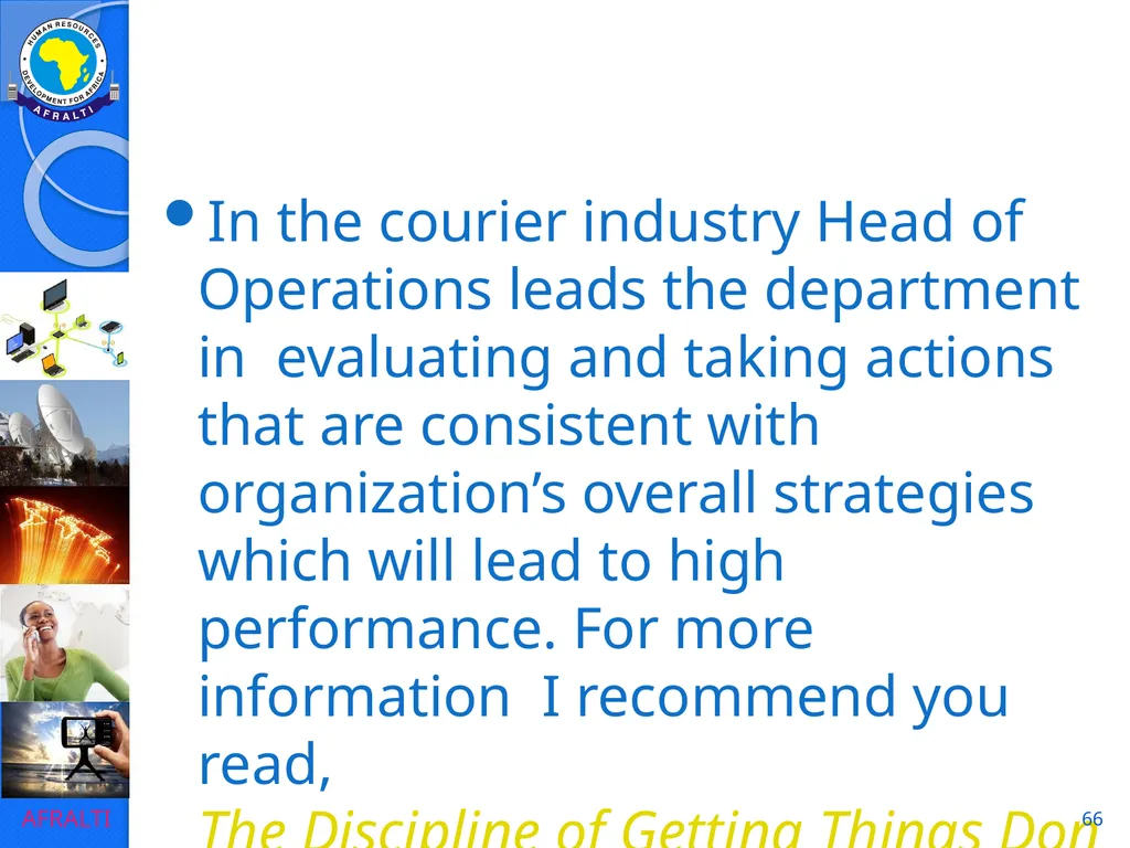 1 POSTAL AND COURIER STANDARDS AND OPERATIONS - slide 66 of 81