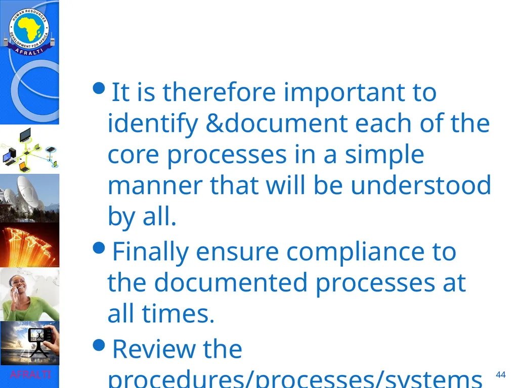 1 POSTAL AND COURIER STANDARDS AND OPERATIONS - slide 44 of 81