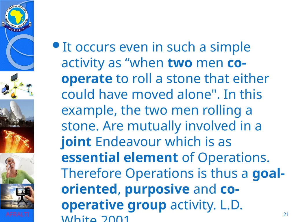1 POSTAL AND COURIER STANDARDS AND OPERATIONS - slide 21 of 81