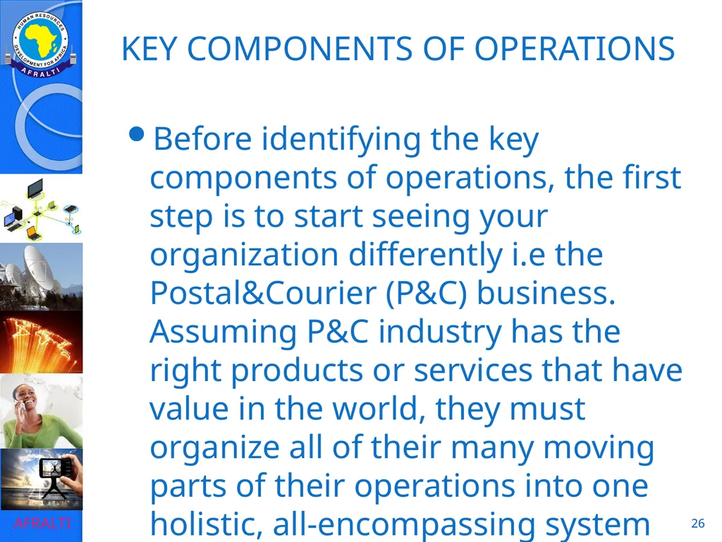 1 POSTAL AND COURIER STANDARDS AND OPERATIONS - slide 26 of 81