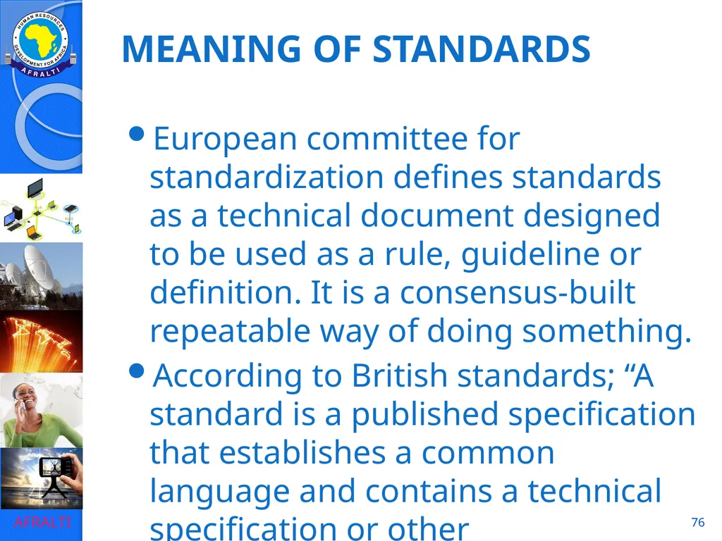 1 POSTAL AND COURIER STANDARDS AND OPERATIONS - slide 76 of 81
