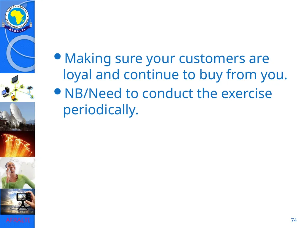 1 POSTAL AND COURIER STANDARDS AND OPERATIONS - slide 74 of 81