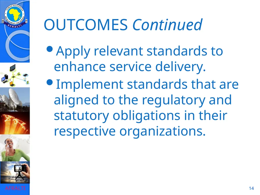1 POSTAL AND COURIER STANDARDS AND OPERATIONS - slide 14 of 81