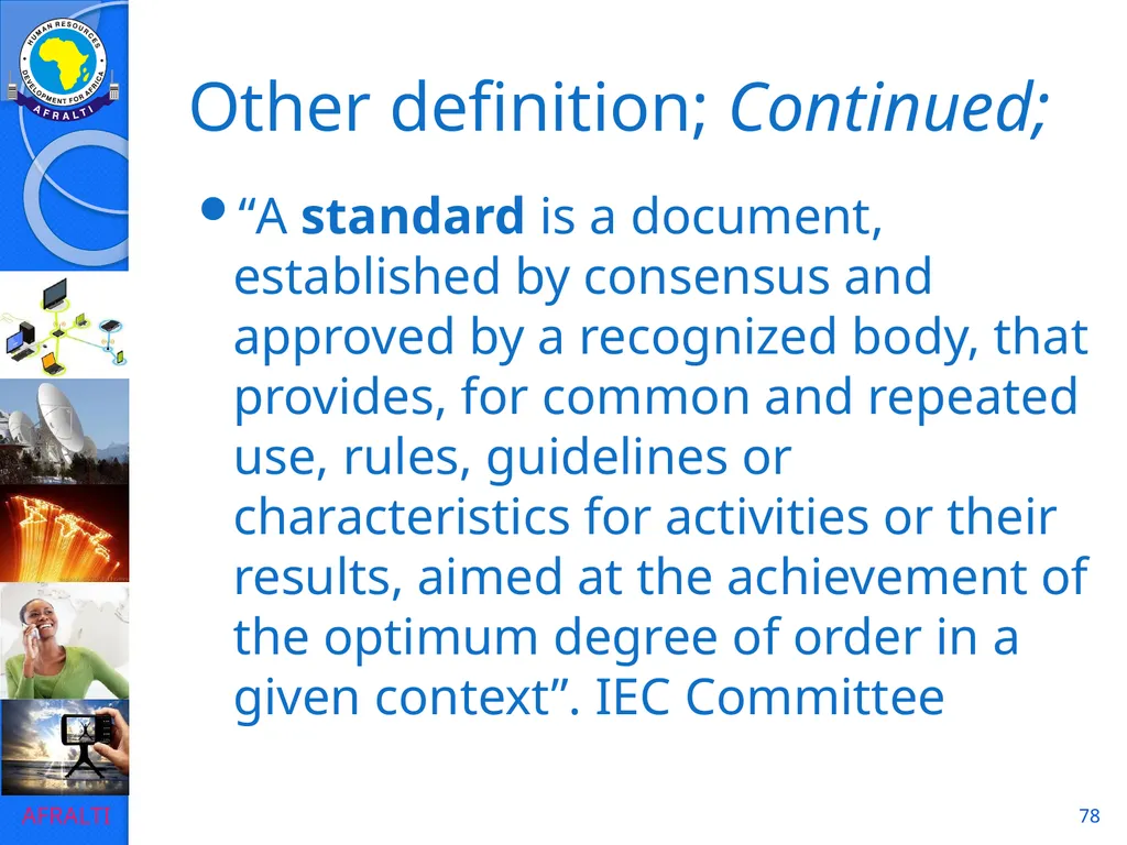 1 POSTAL AND COURIER STANDARDS AND OPERATIONS - slide 78 of 81