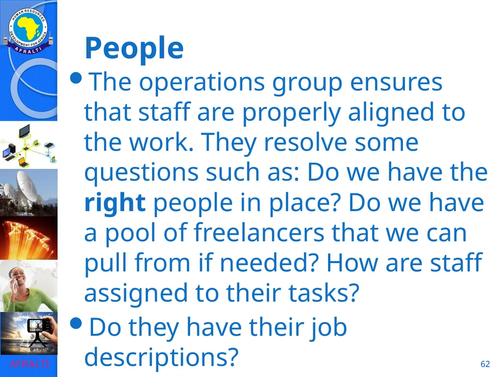 1 POSTAL AND COURIER STANDARDS AND OPERATIONS - slide 62 of 81