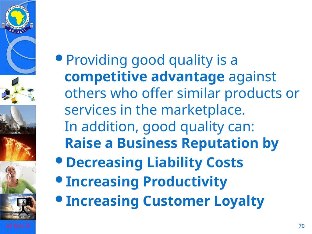 1 POSTAL AND COURIER STANDARDS AND OPERATIONS - slide 70 of 81
