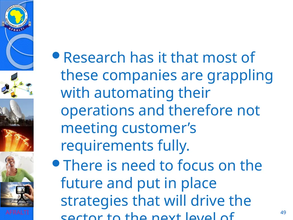 1 POSTAL AND COURIER STANDARDS AND OPERATIONS - slide 49 of 81