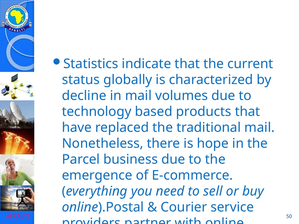 1 POSTAL AND COURIER STANDARDS AND OPERATIONS - slide 50 of 81