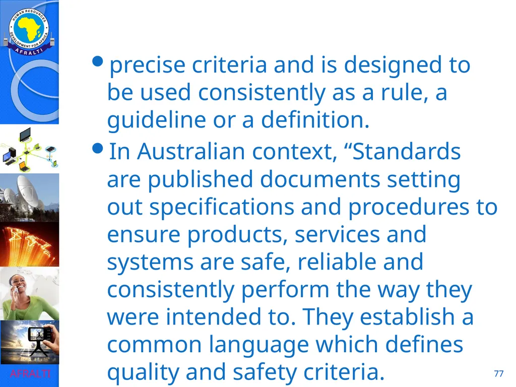 1 POSTAL AND COURIER STANDARDS AND OPERATIONS - slide 77 of 81