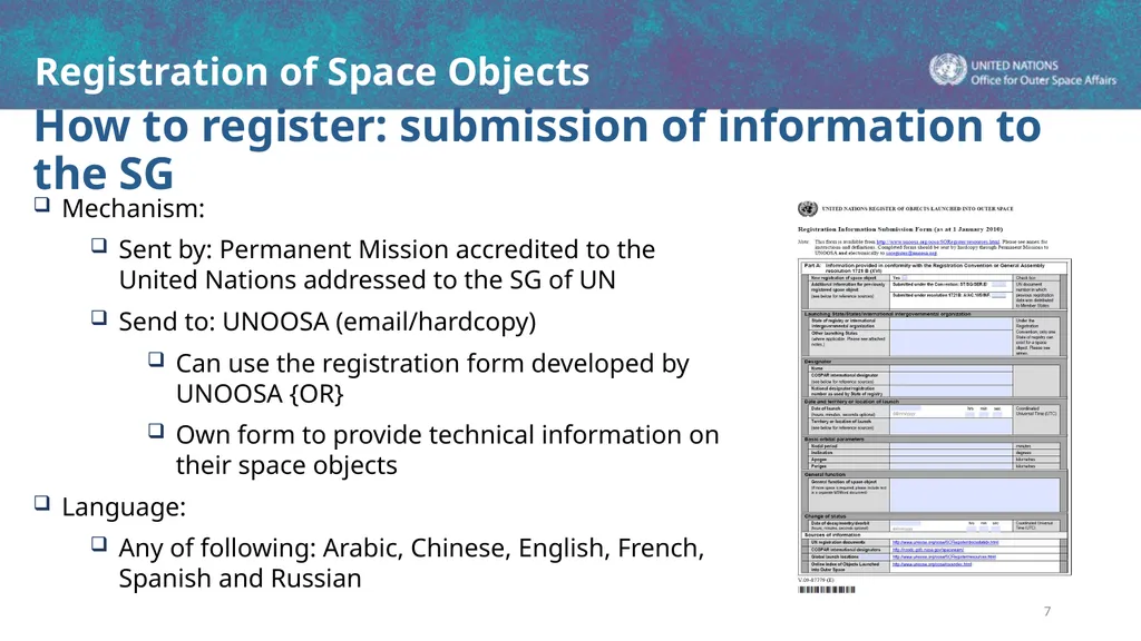 Registration of Space Objects Space Law Conference - slide 7 of 16