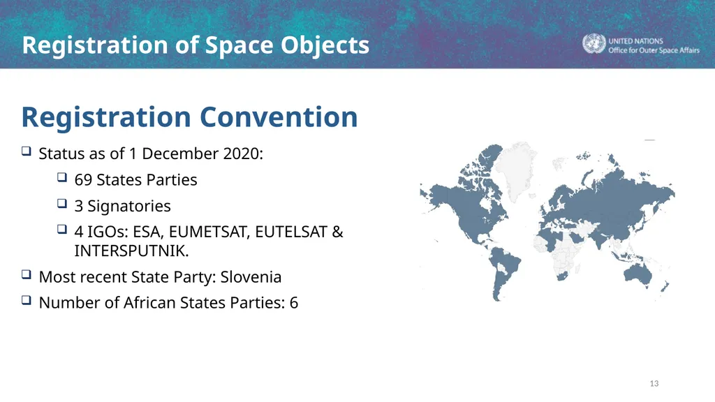 Registration of Space Objects Space Law Conference - slide 13 of 16