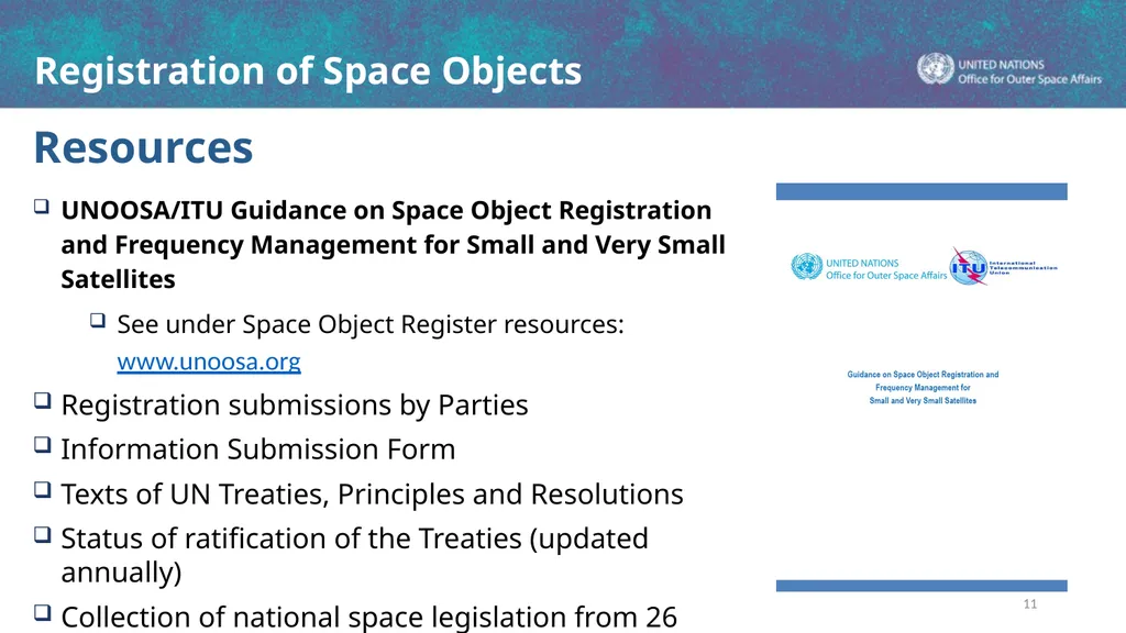 Registration of Space Objects Space Law Conference - slide 11 of 16