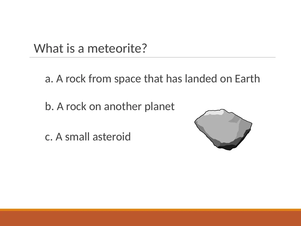 Space Rocks Questions and Answers Do large or - slide 13 of 45